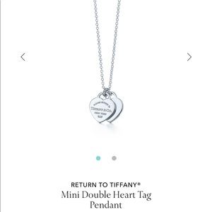 Tiffany mini double heart necklace